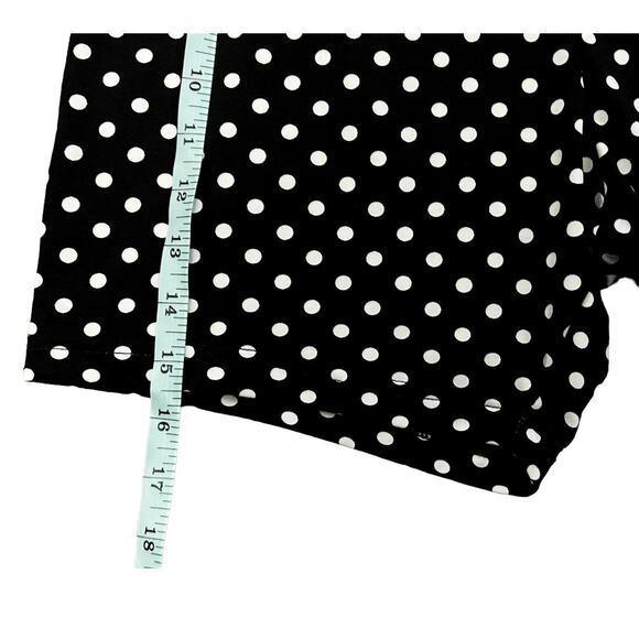 Bloomchic Black White Polka Dot Elastic Shorts Womens Size 10 - Picture 5 of 7